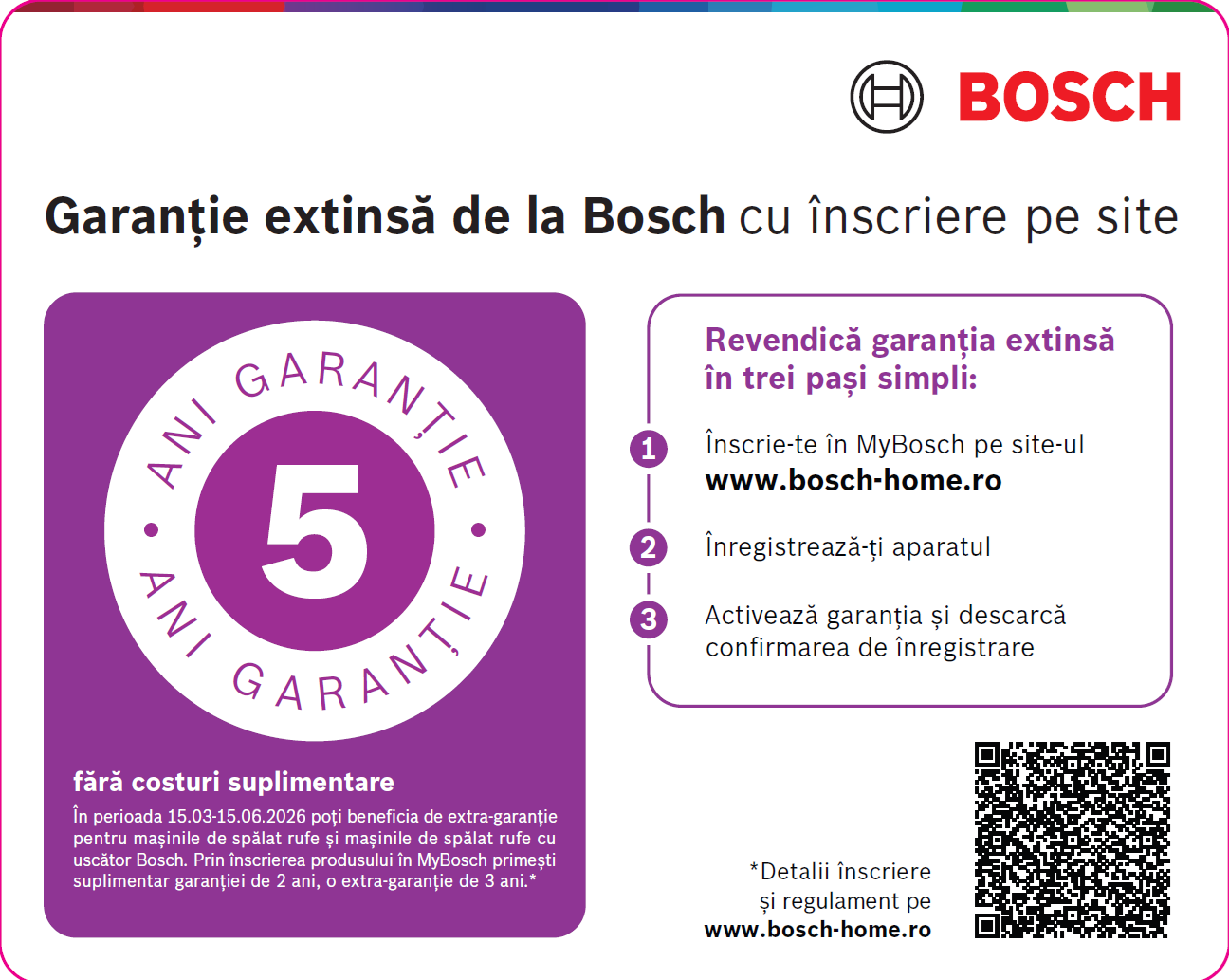 Cash-back 500 de lei + garantie extinsa la masinile de spalat rufe